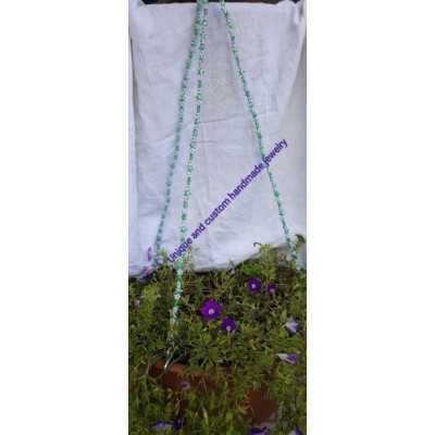 Star purple green acrylic hand metal 23" handmade plant hanger   153139646182